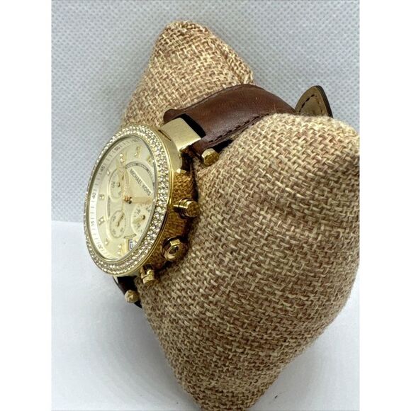Michael Kors Parker MK2249 Women\'s Brown Leather Strap Analog Dial Watch JNA431 main image 10